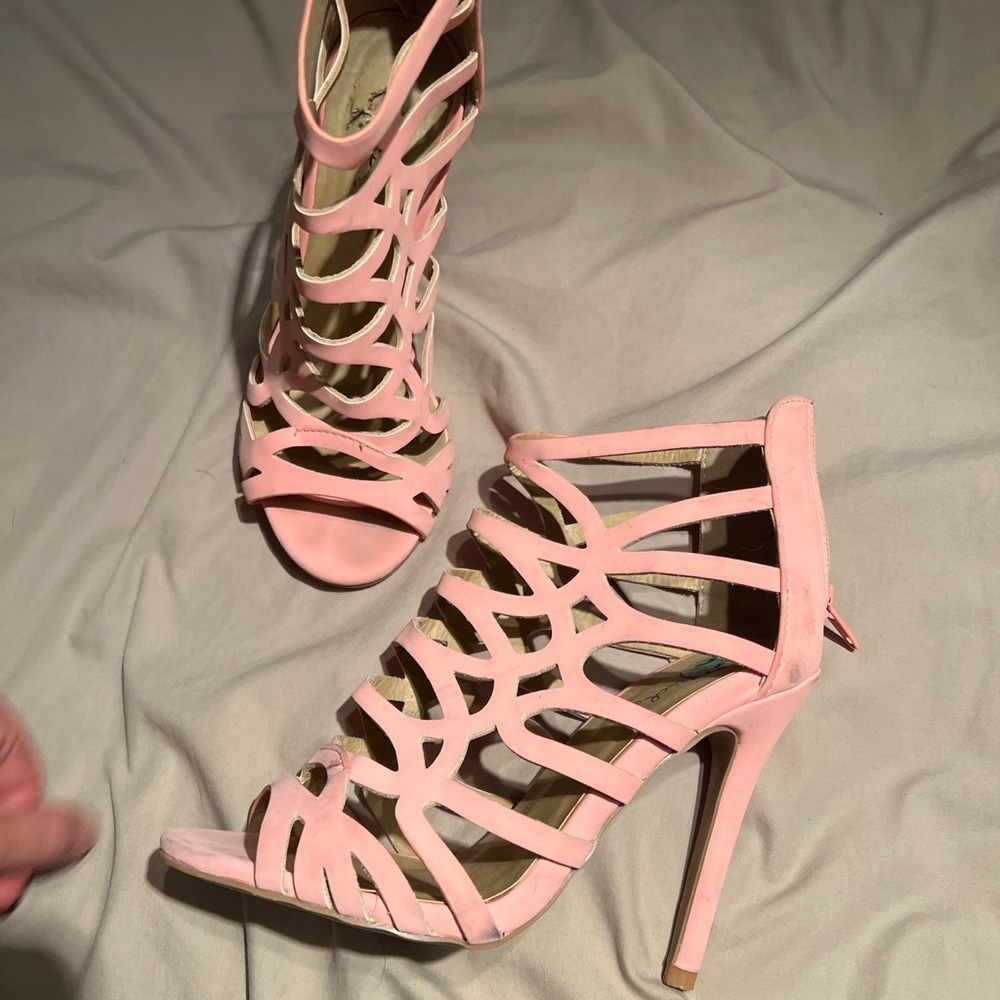 Pink high heels